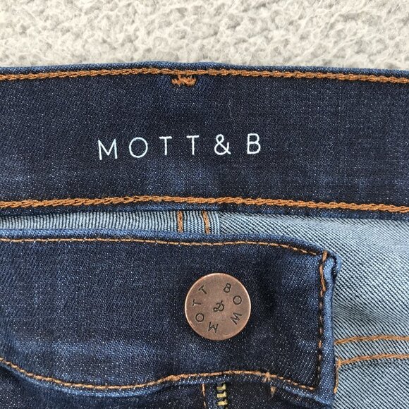 MOTT & BOW Jeans Womens Size 32x28 Jane Skinny High Rise Dark Wash Stretch Denim - Picture 5 of 13